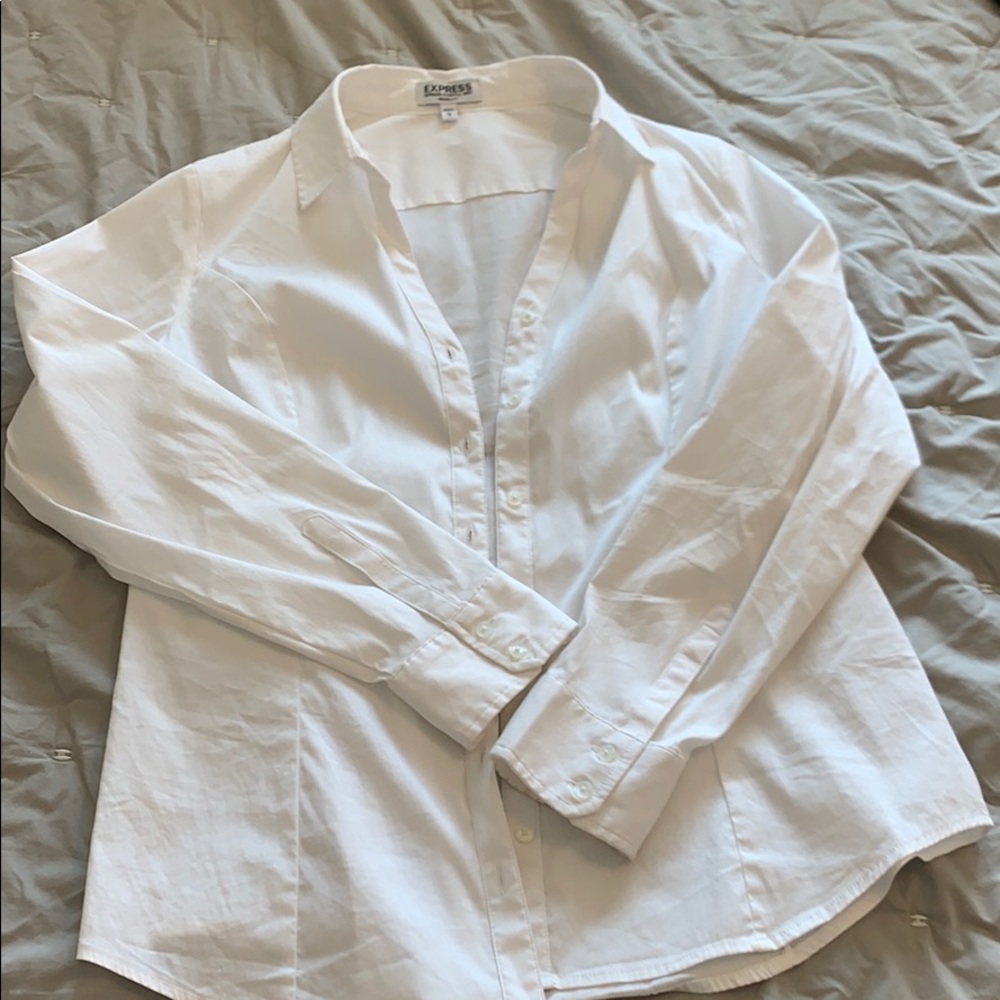 Basic white button down.